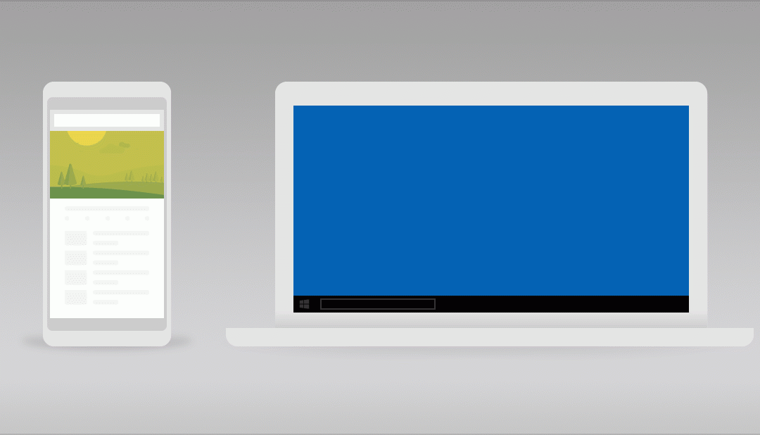Switch seamlessly from your phone to PC
